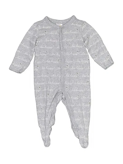 Pre-owned Gymboree Babies' Long Sleeve Onesie In Gray