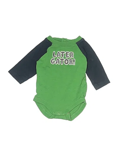 Pre-owned Gymboree Babies' Long Sleeve Onesie In Green