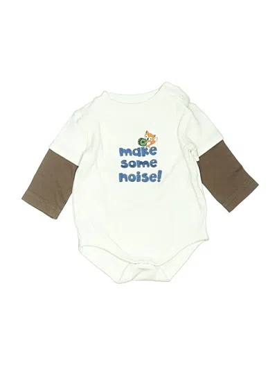 Pre-owned Gymboree Babies' Long Sleeve Onesie In Ivory
