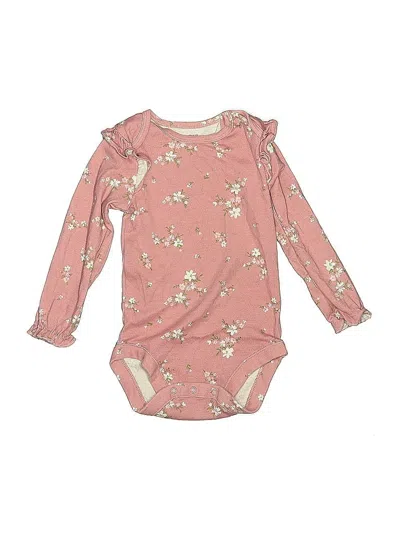 Pre-owned Gymboree Kids' Long Sleeve Onesie In Pink