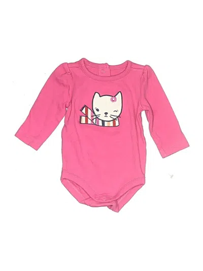 Pre-owned Gymboree Babies' Long Sleeve Onesie In Pink