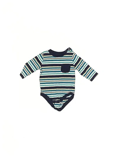 Pre-owned Gymboree Babies' Long Sleeve Onesie In Teal