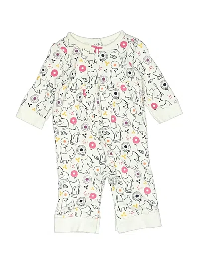 Pre-owned Gymboree Babies' Long Sleeve Onesie In White