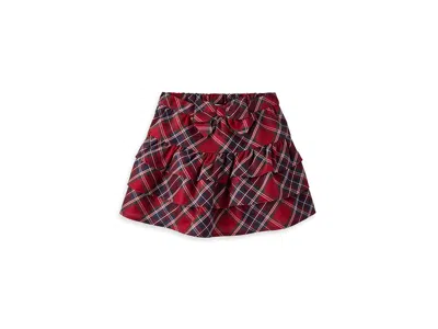 Gymboree Ruffle Skirt (toddler/little Kid/big Kid) Women's Skirt Salsa Plaid: 8 Years, Satin/polyester In Multi