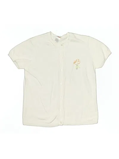 Pre-owned Gymboree Kids' Short Sleeve Blouse In White