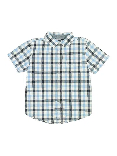 Pre-owned Gymboree Kids' Short Sleeve Button Down Shirt In Blue