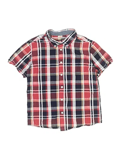 Pre-owned Gymboree Kids' Short Sleeve Button Down Shirt In Red