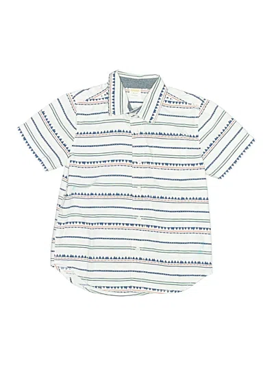 Pre-owned Gymboree Kids' Short Sleeve Button Down Shirt In White
