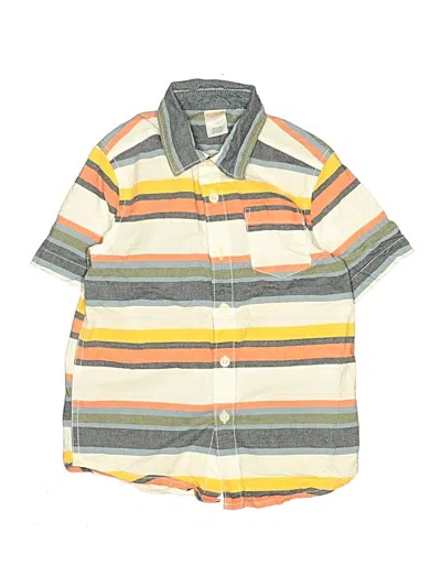 Pre-owned Gymboree Kids' Short Sleeve Button Down Shirt In Yellow