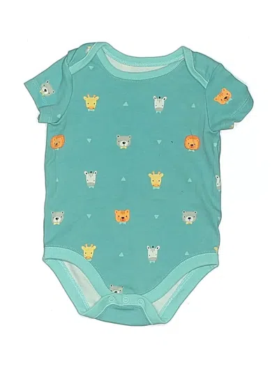 Pre-owned Gymboree Babies' Short Sleeve Onesie In Blue