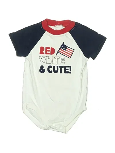 Pre-owned Gymboree Kids' Short Sleeve Onesie In White