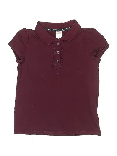 Pre-owned Gymboree Kids' Short Sleeve Polo Shirt In Burgundy