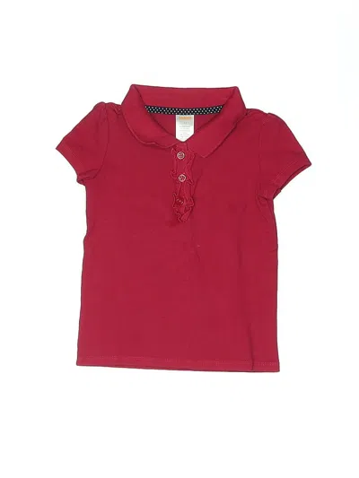 Pre-owned Gymboree Kids' Short Sleeve Top Burgundy Collared Neckline Tops