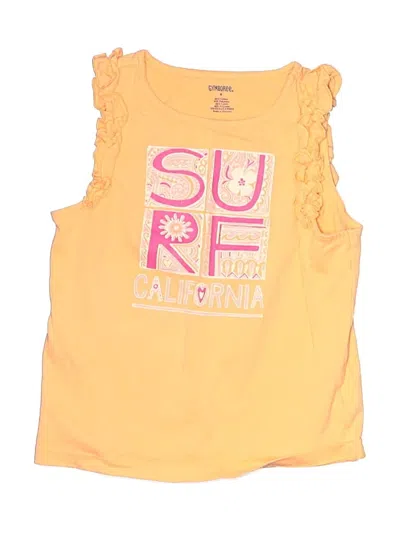 Pre-owned Gymboree Kids' Sleeveless Top Yellow Ruffles Neckline Tops