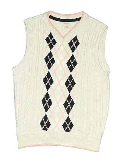 Pre-owned Gymboree Kids' Sweater Vest In White