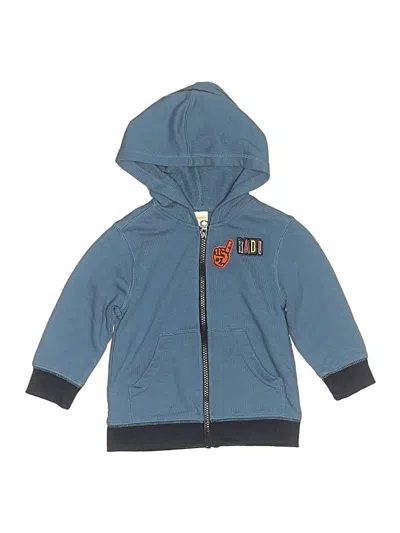 Pre-owned Gymboree Kids' Zip Up Hoodie In Blue