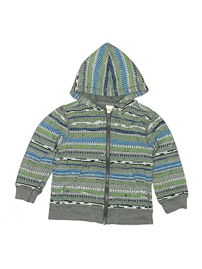 Pre-owned Gymboree Kids' Zip Up Hoodie In Green
