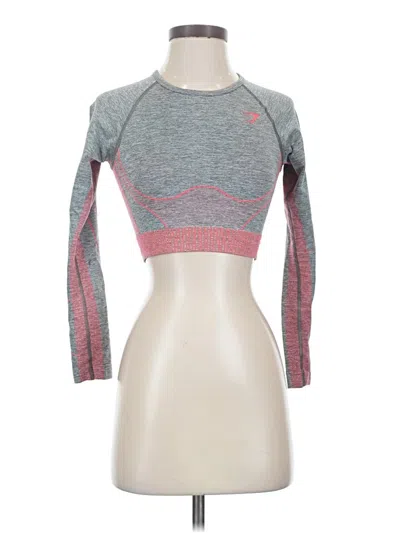 Pre-owned Gymshark 3/4 Sleeve T-shirt In Gray