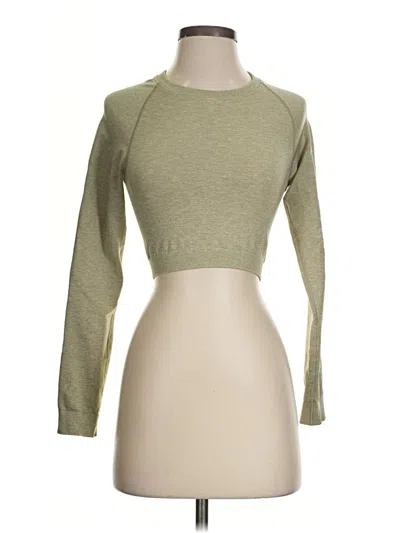 Pre-owned Gymshark 3/4 Sleeve T-shirt In Green