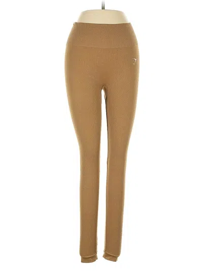 Pre-owned Gymshark Active Pants In Brown