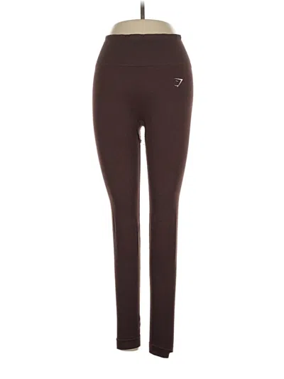 Pre-owned Gymshark Active Pants In Brown