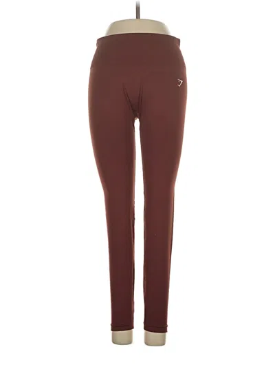 Pre-owned Gymshark Active Pants In Brown