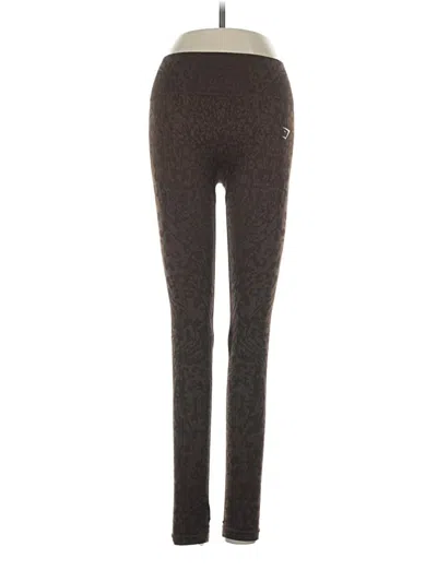 Pre-owned Gymshark Active Pants In Brown