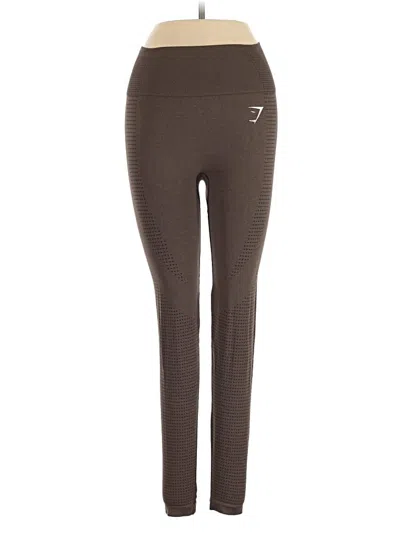 Pre-owned Gymshark Active Pants In Brown