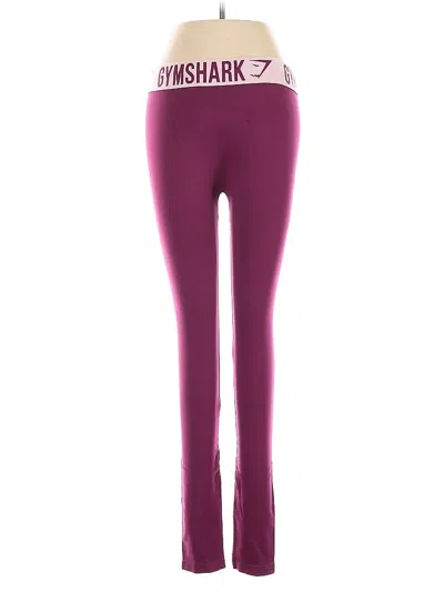 Pre-owned Gymshark Active Pants In Burgundy