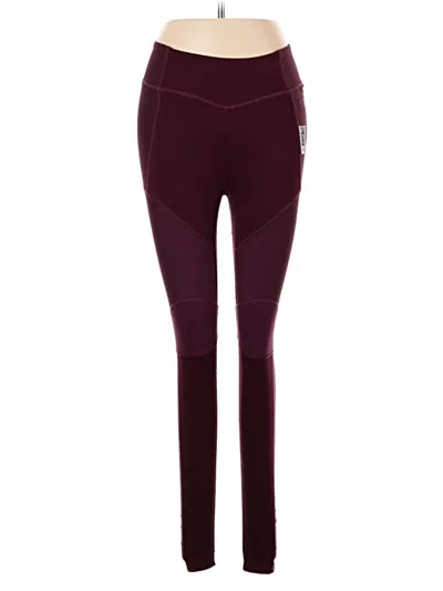 Pre-owned Gymshark Active Pants In Burgundy