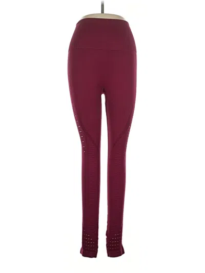 Pre-owned Gymshark Active Pants In Burgundy