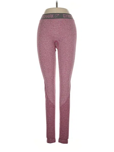 Pre-owned Gymshark Active Pants In Burgundy