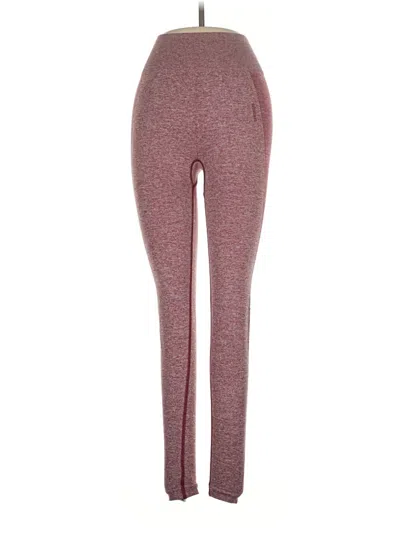 Pre-owned Gymshark Active Pants In Burgundy