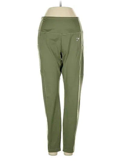 Pre-owned Gymshark Active Pants In Green