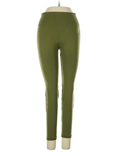 Pre-owned Gymshark Active Pants In Green