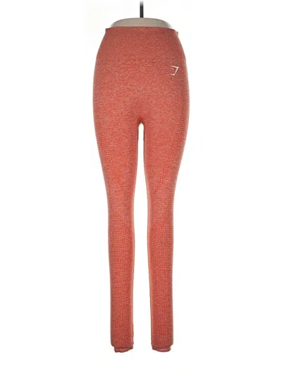 Pre-owned Gymshark Active Pants In Orange