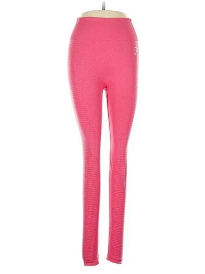 Pre-owned Gymshark Active Pants In Pink