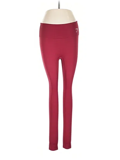 Pre-owned Gymshark Active Pants In Red