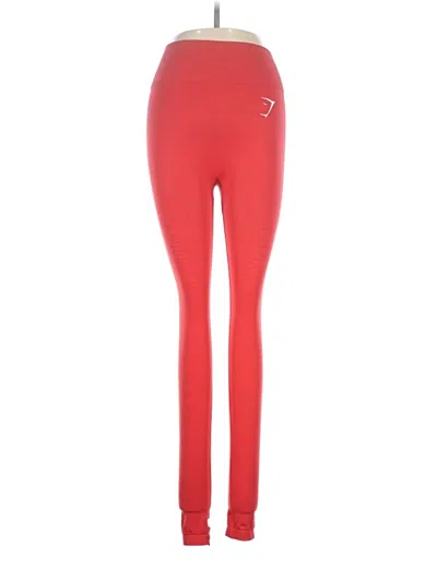 Pre-owned Gymshark Active Pants In Red