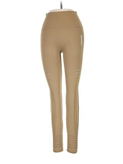 Pre-owned Gymshark Active Pants In Tan