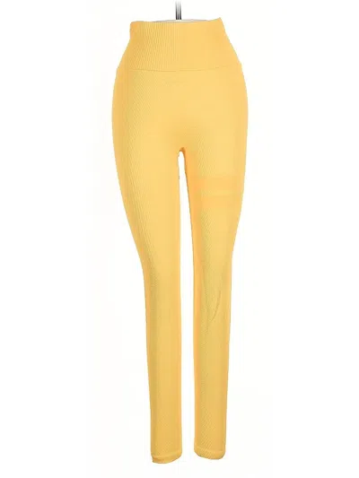 Pre-owned Gymshark Active Pants In Yellow