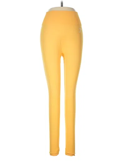 Pre-owned Gymshark Active Pants In Yellow