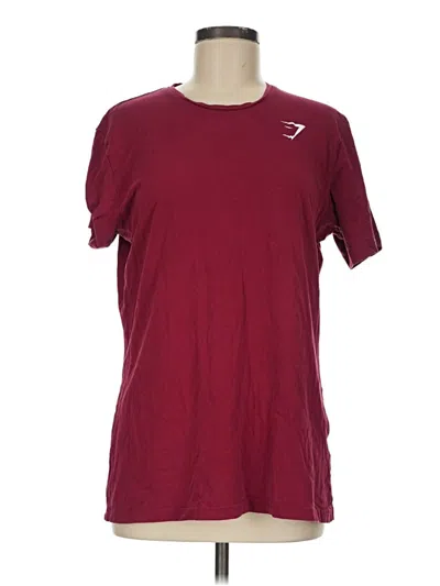 Pre-owned Gymshark Active T-shirt In Burgundy