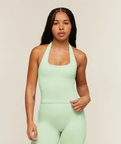 Gymshark Adapt Solid Halter Neck Tank In Green