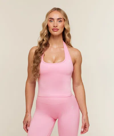 Gymshark Adapt Solid Halter Neck Tank In Pink