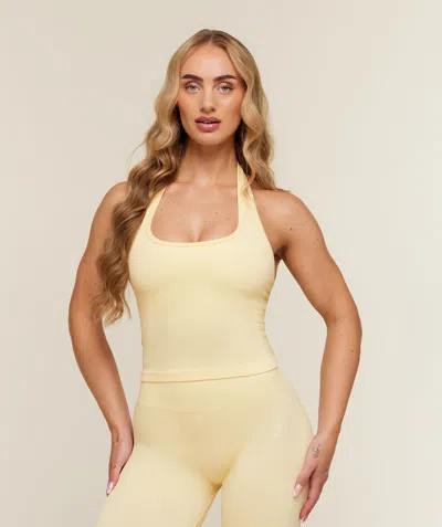 Gymshark Adapt Solid Halter Neck Tank In Yellow