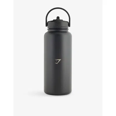 Gymshark Gs Black Branded Stainless Steel Thermal Bottle 1litre