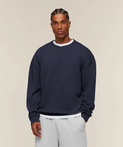Gymshark Campus Crest Sweatshirt In Blue