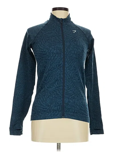 Pre-owned Gymshark Cardigan Sweater In Blue