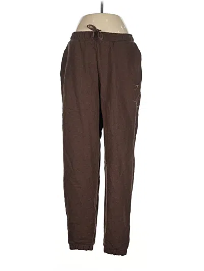 Pre-owned Gymshark Casual Pants In Brown